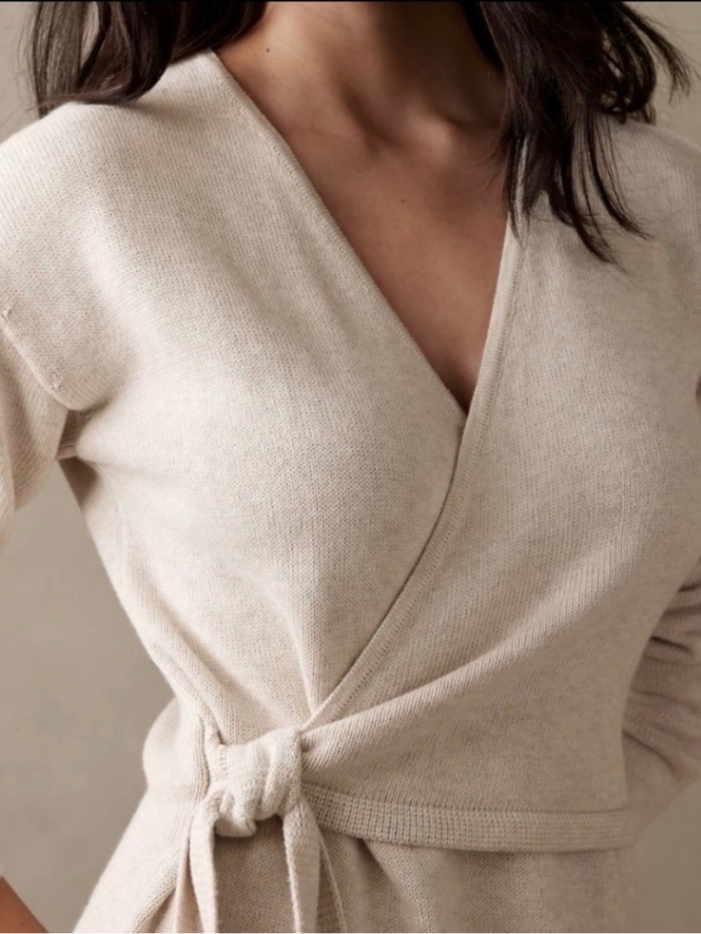 Banana Republic Wrap Midi Sweater Dress
